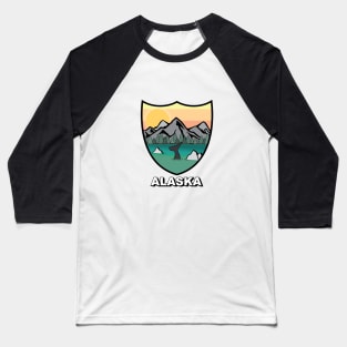 Alaska Cruise Whale and Icebergs Baseball T-Shirt